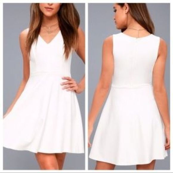 bon appetit white skater dress